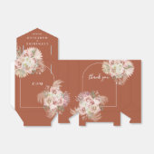 パンパスグラスボホテラコッタ結婚ズ フェイバーボックス (折り畳みなし)