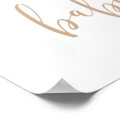 パンパスグラスボホテーマベビーシャワー歓迎サイン ポスター (角)