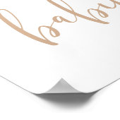 パンパスグラスボホテーマベビー散水歓迎サイン ポスター (角)