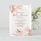 パンパスグラスボホデザートベイビーシャワー招待状 招待状 (スタンド正面)