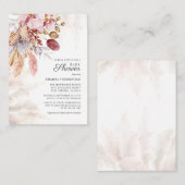 パンパスグラスボホドライフラワーガールガールベイビーシャワーI ノートカード (正面/裏面)