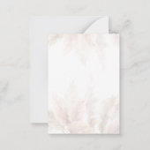 パンパスグラスボホドライフラワーガールガールベイビーシャワーI ノートカード (裏面)