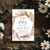 パンパスグラスボホニュートラルジェンダーリビール招待状 招待状