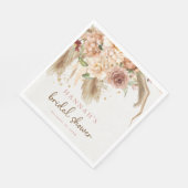 パンパスグラスボホバラブライダルシャワーナプキン スタンダードランチョンナプキン (角)
