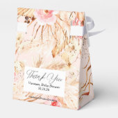 パンパスグラスボホピンクフラワーベビーガールシャワー フェイバーボックス (裏面サイド)