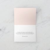 パンパスグラスボホピンクフローラリースベビーガール  サンキューカード (内部)