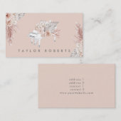 パンパスグラスボホフラワーズピアノビジネスカード 名刺 (正面/裏面)