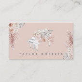 パンパスグラスボホフラワーズピアノビジネスカード 名刺 (正面)