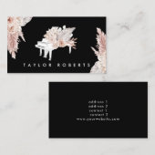 パンパスグラスボホフラワーズピアノビジネスカード 名刺 (正面/裏面)