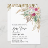 パンパスグラスボホフローラウォーターカラーバジェット (正面/裏面)