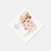 パンパスグラスボホフローラエレガントベビーシャワー スタンダードカクテルナプキン (角)