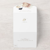 パンパスグラスボホフローラトロピカルデザートズ結婚ズ オールインワン招待状 (外側)