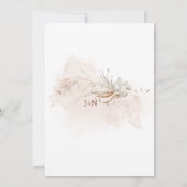 パンパスグラスボホフローラ前夜 招待状 (裏面)