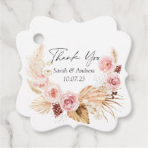 パンパスグラスボホフローラ水彩結婚式の引き出物