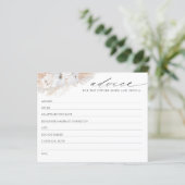 パンパスグラスボホブライダルシャワーアドバイスカード (スタンド正面)