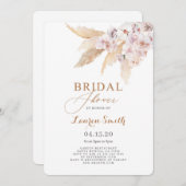 パンパスグラスボホブライダルシャワー 招待状 (正面/裏面)