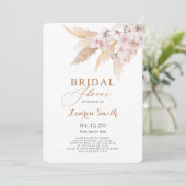 パンパスグラスボホブライダルシャワー 招待状 (スタンド正面)