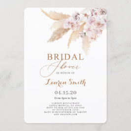 パンパスグラスボホブライダルシャワー 招待状