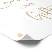 パンパスグラスボホベイビーシャワーカードとギフトサイン ポスター (角)