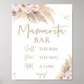 パンパスグラスボホベイビーシャワーデコールママリタサイン ポスター (正面)