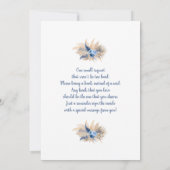 パンパスグラスボホベイビーシャワーボーイ招待状 招待状 (裏面)