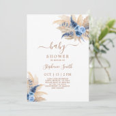 パンパスグラスボホベイビーシャワーボーイ招待状 招待状 (スタンド正面)