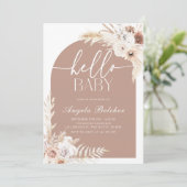 パンパスグラスボホベイビーシャワー 招待状 (スタンド正面)