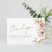 パンパスグラスボホボヘミアンありがとう赤ちゃんシャワー サンキューカード (スタンド正面)