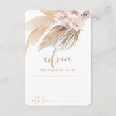 パンパスグラスボホボヘミアンアドバイス母の両親 エンクロージャーカード (正面)