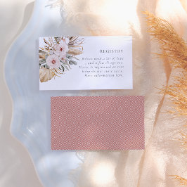 パンパスグラスボホボヘミアンデザートガールベビーシャワー エンクロージャーカード