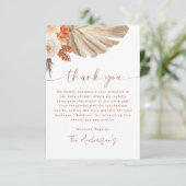 パンパスグラスボホボヘミアンデザートベビーシャワー サンキューカード (スタンド正面)