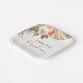 パンパスグラスボホボヘミアンデザートベビーシャワー ペーパープレート (傾斜あり)