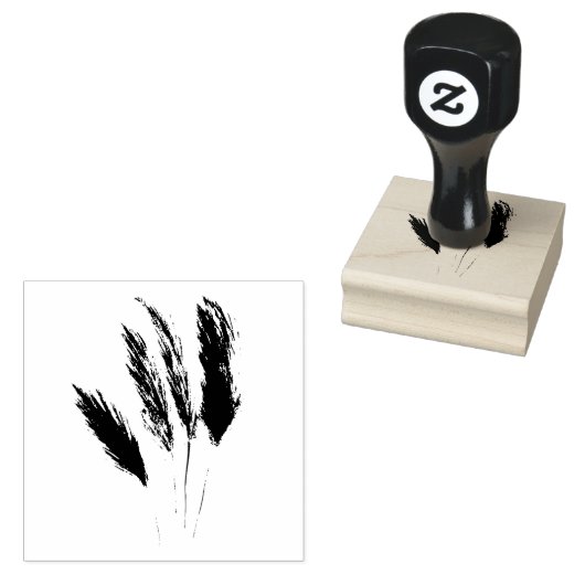 パンパスグラスボホボヘミアンフローラ水彩 ラバースタンプ (押印)