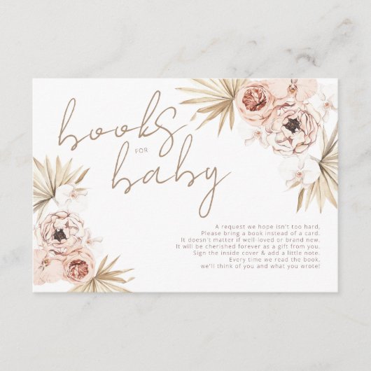 パンパスグラスボホボヘミアンブックスベビーエンクロシュール エンクロージャーカード (正面)