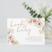 パンパスグラスボホボヘミアンブックスベビーエンクロシュール エンクロージャーカード (スタンド正面)