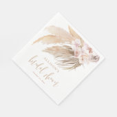 パンパスグラスボホボヘミアンブライダルシャワー スタンダードランチョンナプキン (角)