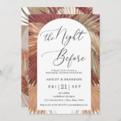 パンパスグラスボホリハーサルディナー 招待状 (正面/裏面)