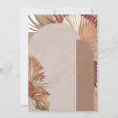 パンパスグラスボホリハーサル自然ディナー 招待状 (裏面)