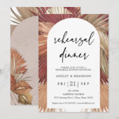 パンパスグラスボホリハーサル自然ディナー 招待状 (正面/裏面)