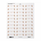 パンパスグラスボホ差出人住所ラベル ラベル (フルシート)