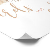 パンパスグラスボホ砂漠のカードとギフトのサイン ポスター (角)