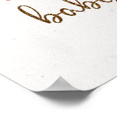 パンパスグラスボホ砂漠の赤ちゃんシャワー歓迎サイン ポスター (角)