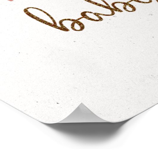 パンパスグラスボホ砂漠の赤ちゃんシャワー歓迎サイン ポスター (角)