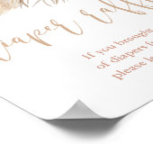 パンパスグラスボホ砂漠テーマおむつラッフルサイン ポスター (角)