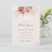 パンパスグラスボホ秋ブライダルシャワー 招待状 (スタンド正面)