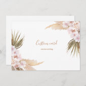 パンパスグラスボーカスタムホのカード 招待状 (正面/裏面)