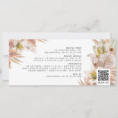 パンパスグラスボーディングパス結婚式招待状 招待状 (裏面)