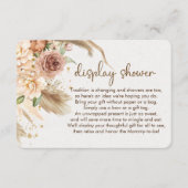 パンパスグラスボーホディスプレイシャワーインサート エンクロージャーカード (正面)