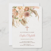 パンパスグラスボーホバプテスマ 招待状 (正面)