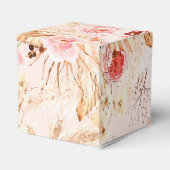 パンパスグラスボーホピンクフローラ赤ちゃんシャワー フェイバーボックス (裏面サイド)